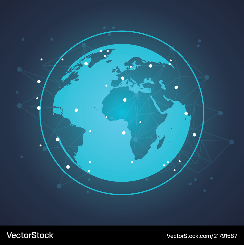 World map modern Royalty Free Vector Image - VectorStock