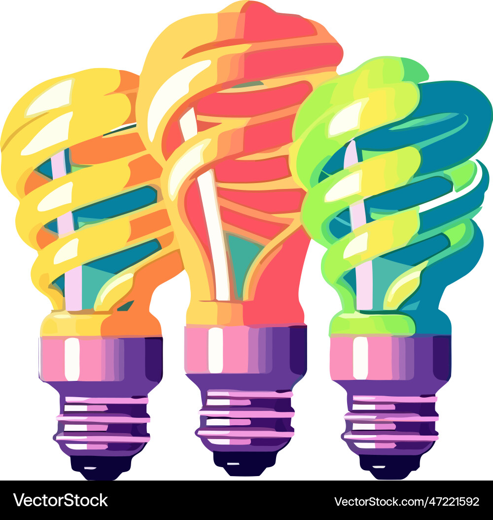 Bright ideas success with efficient technology Vector Image