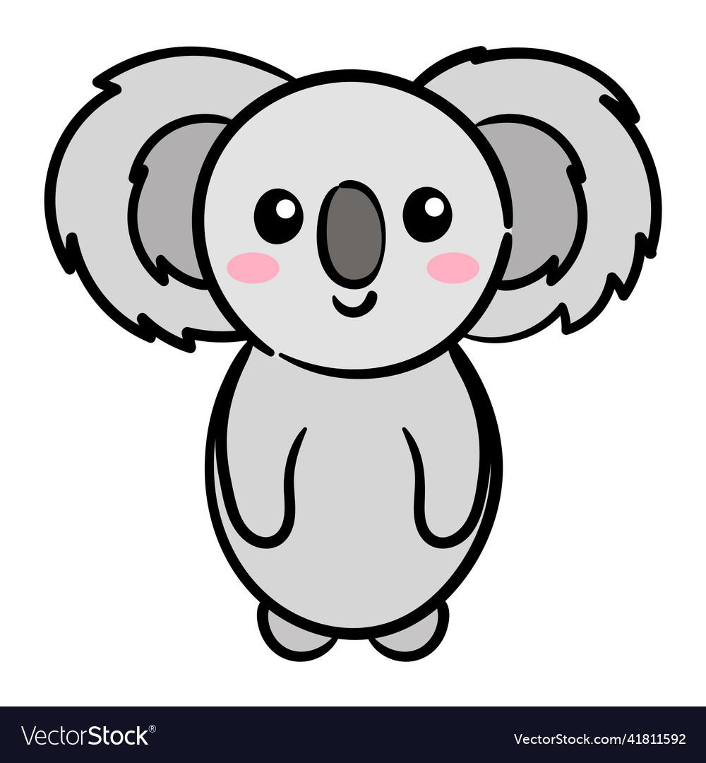 Cute koala baby bear Royalty Free Vector Image