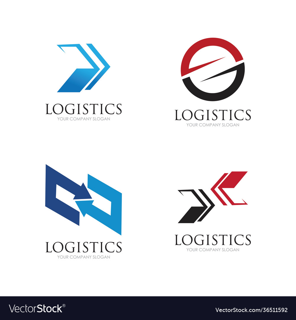 Logo template for logistics and delivery company Vector Image