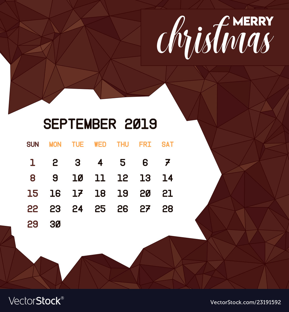 september 2019 calendar template royalty free vector image september 2019 calendar template