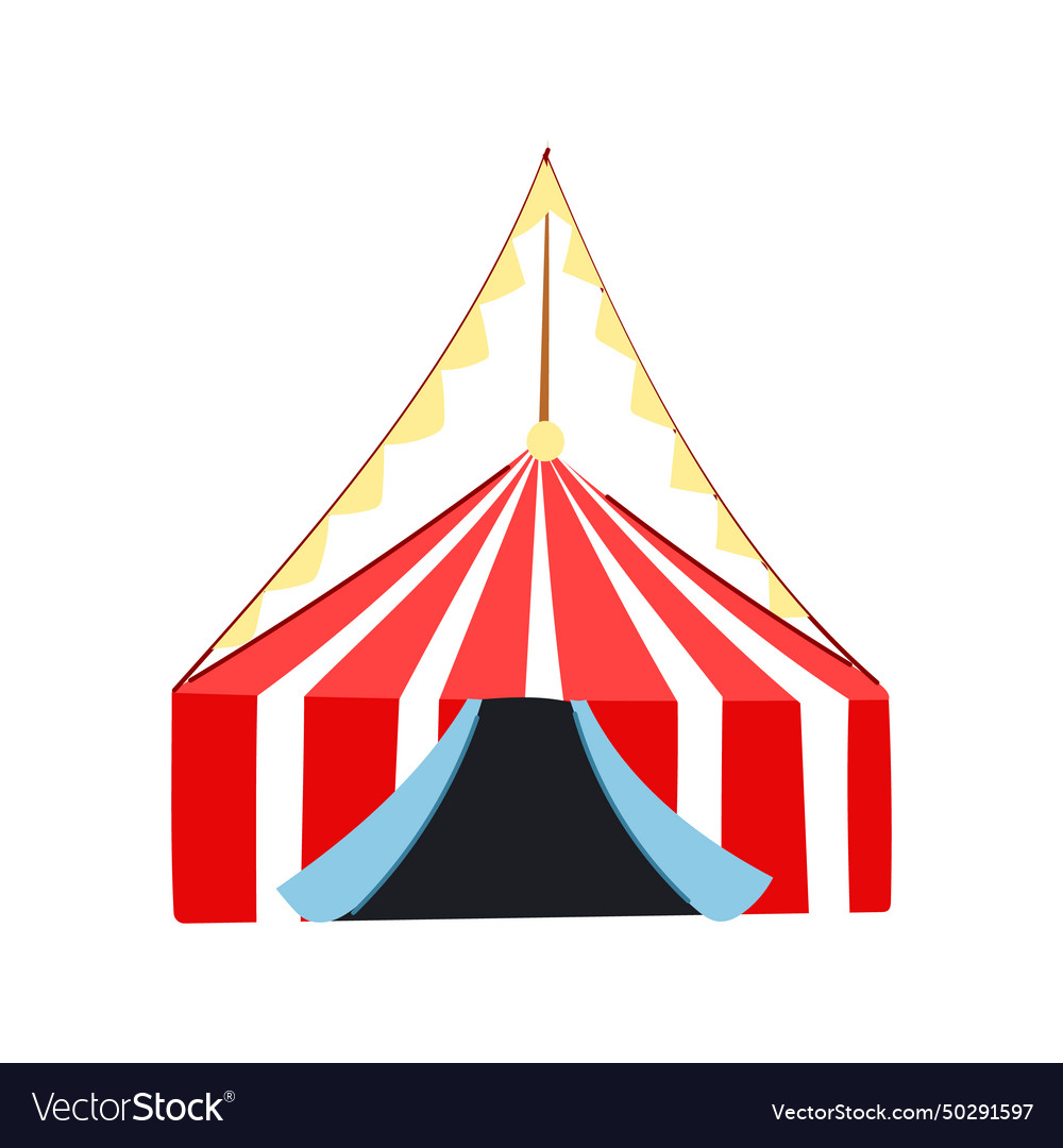 Fair circus tent cartoon Royalty Free Vector Image