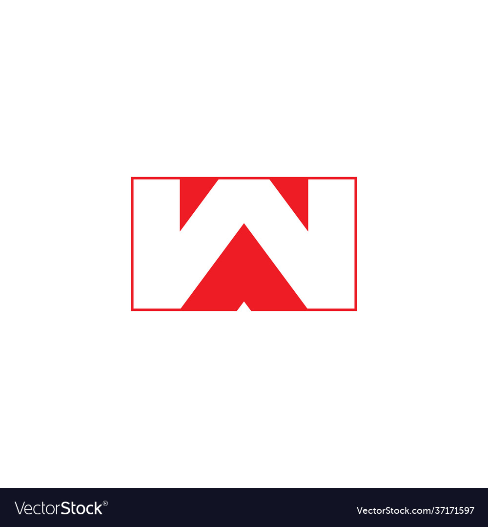 Letter w arrow geometric logo