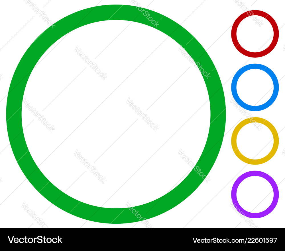 Simple basic frame border icons isolated Vector Image