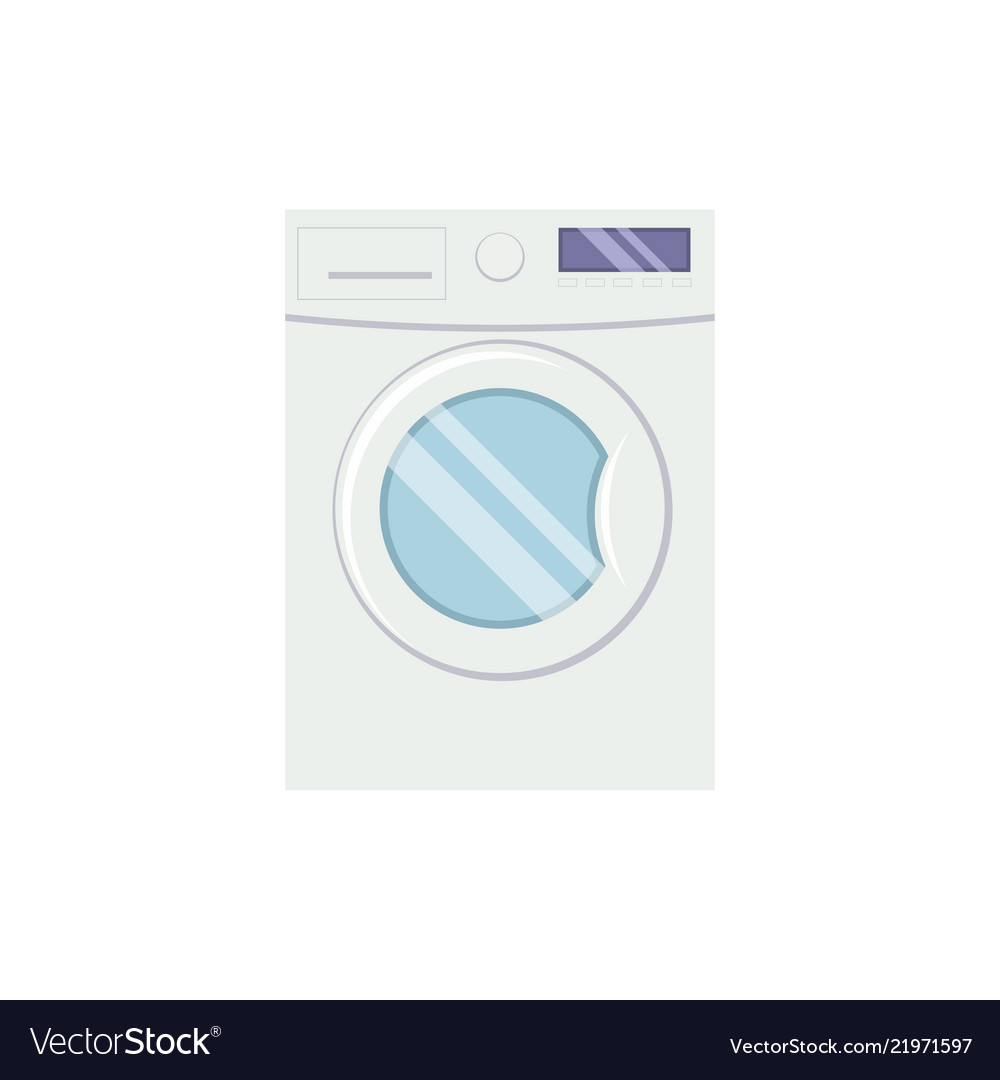 Washing mashine in flat style Royalty Free Vector Image