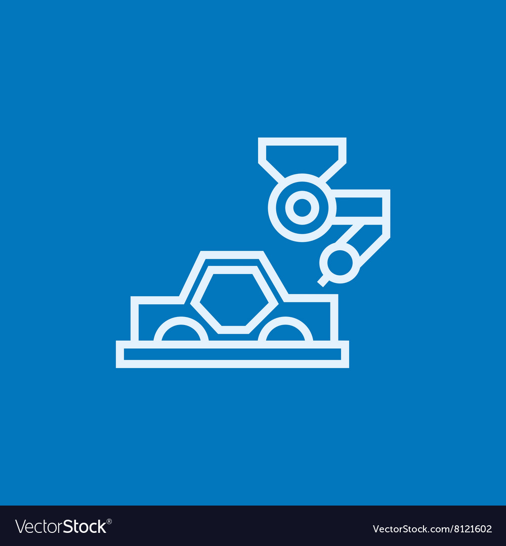 Car production line icon Royalty Free Vector Image