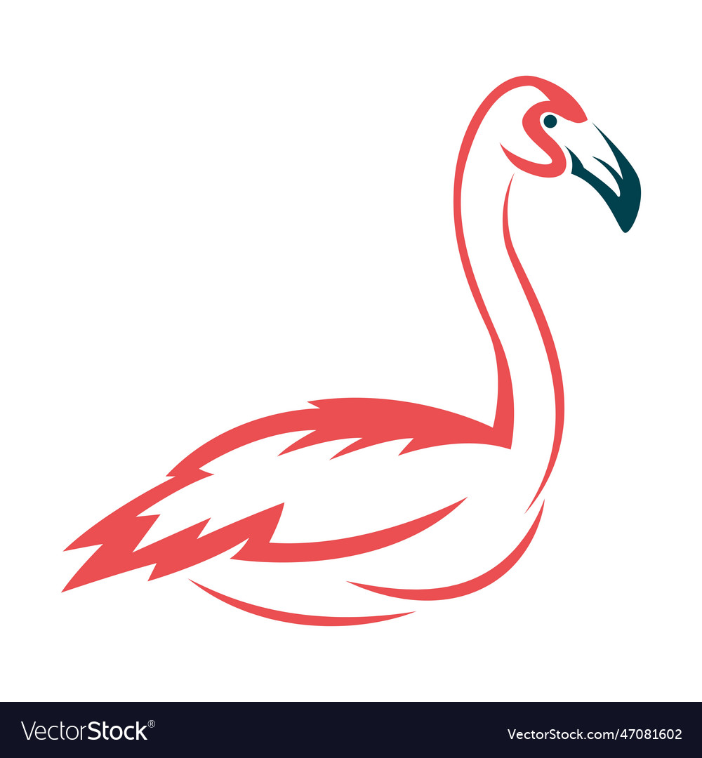 Flamingo logo icon design Royalty Free Vector Image