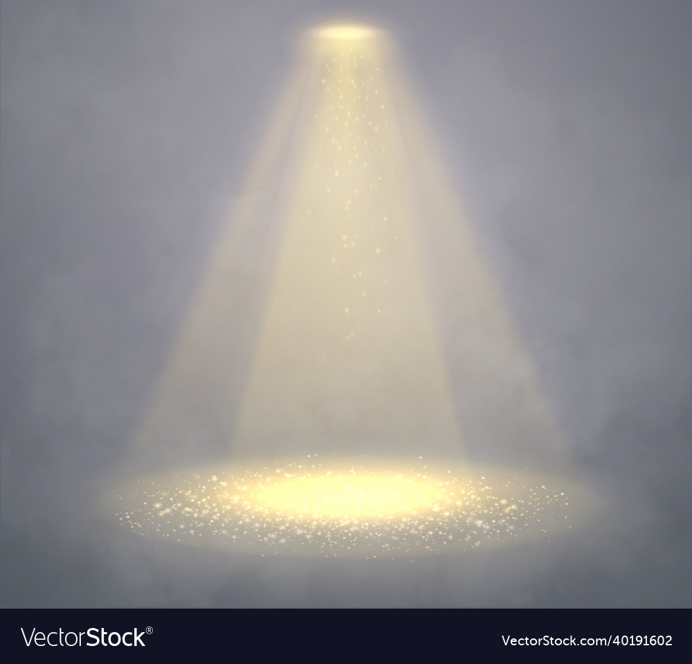 Gold spotlight isolated Royalty Free Vector Image