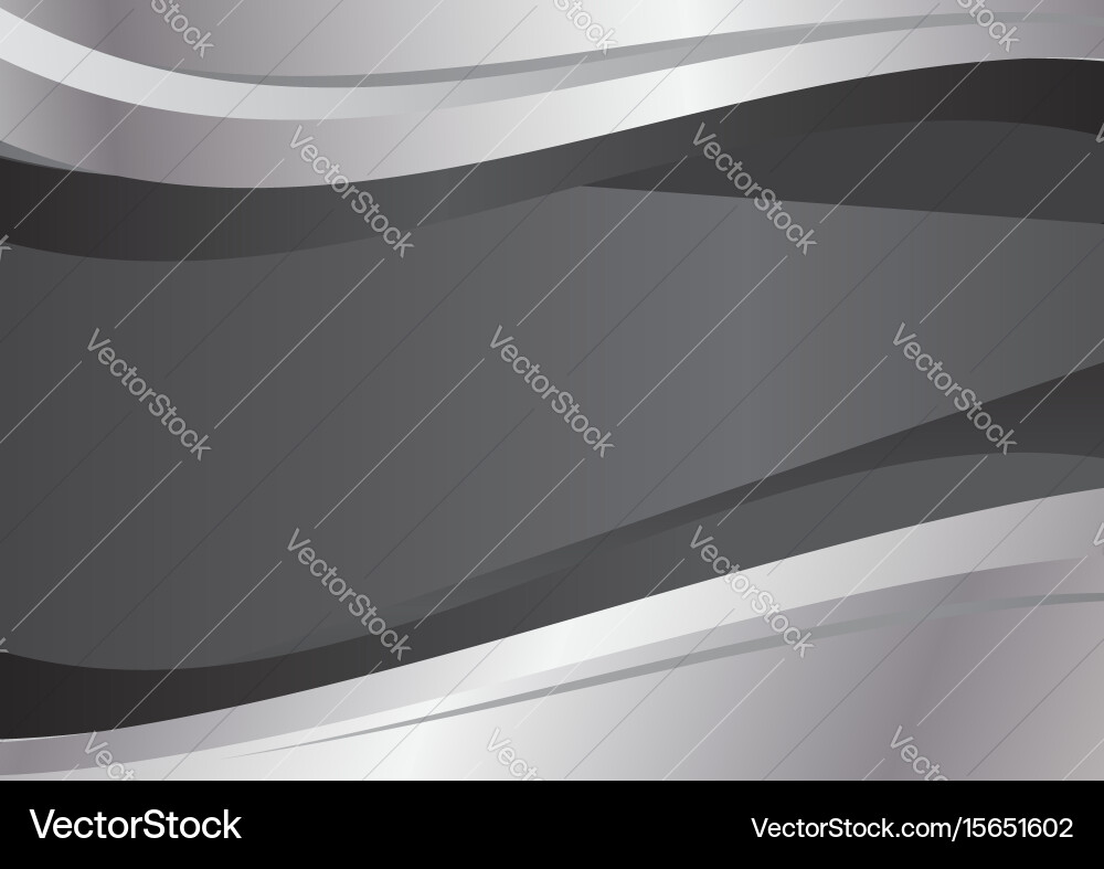 Gray and silver wave abstract background Vector Image