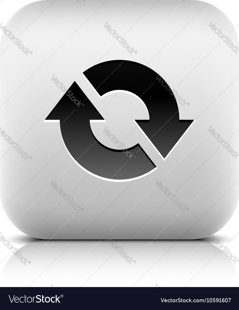 Arrow icon reset refresh reload rotation sign Vector Image