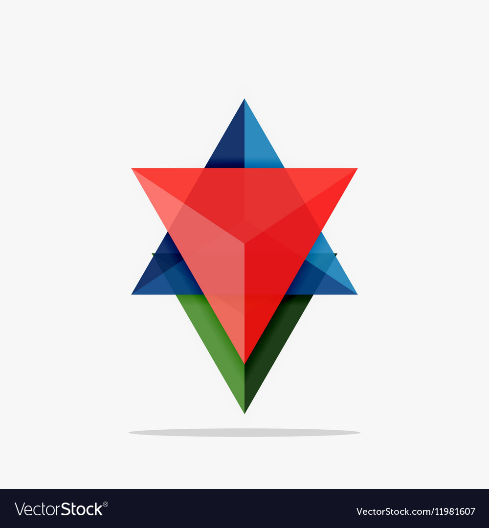 Blank triangle layout business template Royalty Free Vector