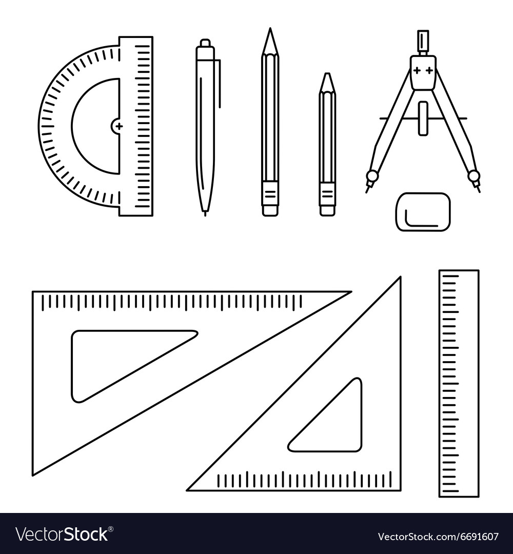 Drafting tools Royalty Free Vector Image - VectorStock