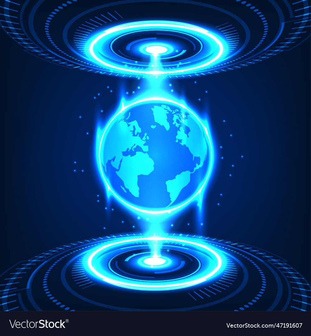 Earth technology background technology drives Vector Image