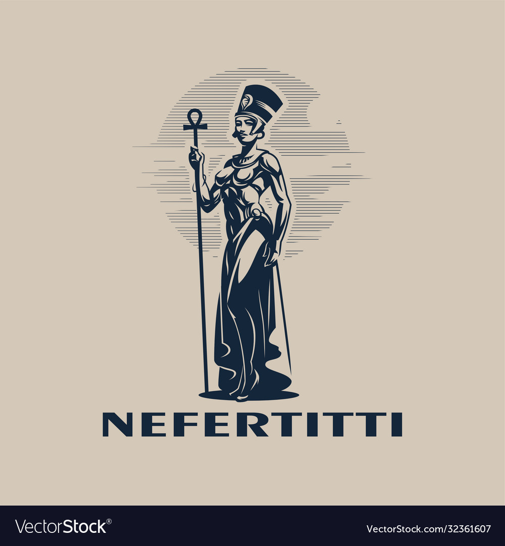 Egyptian Ruler Queen Nefertiti Royalty Free Vector Image