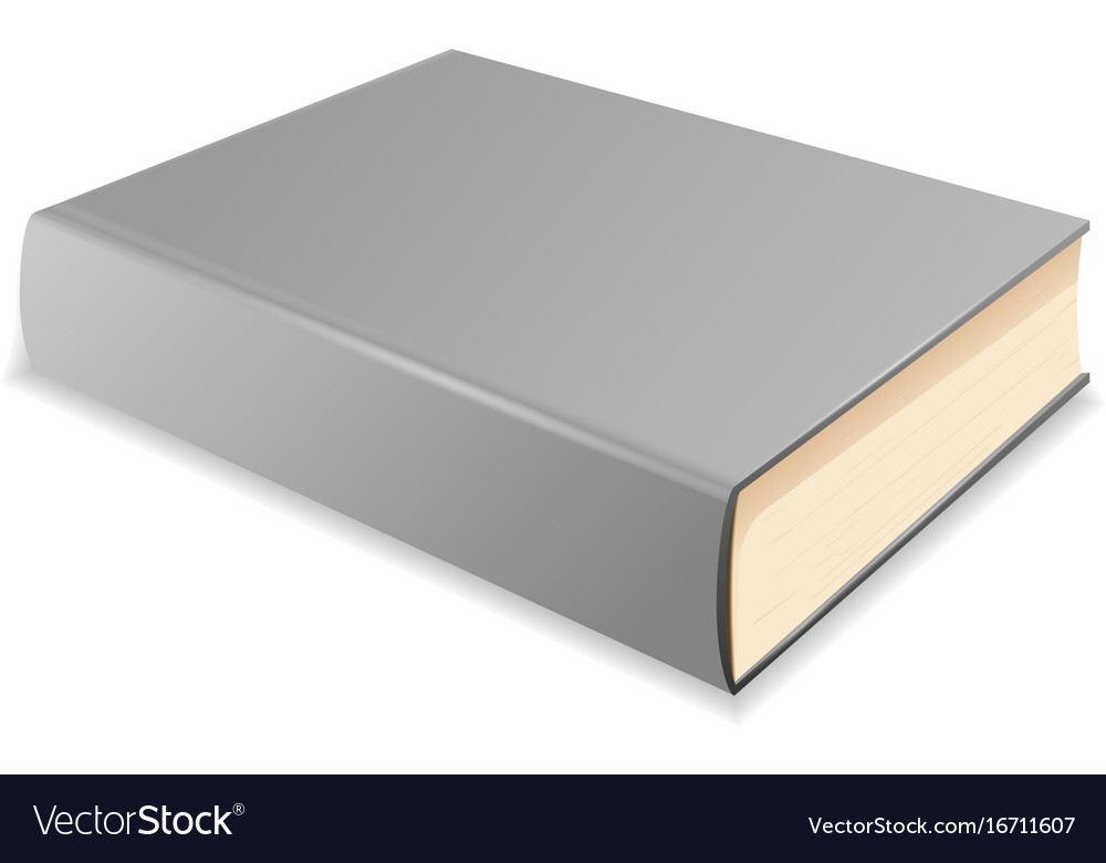 Gray book Royalty Free Vector Image VectorStock