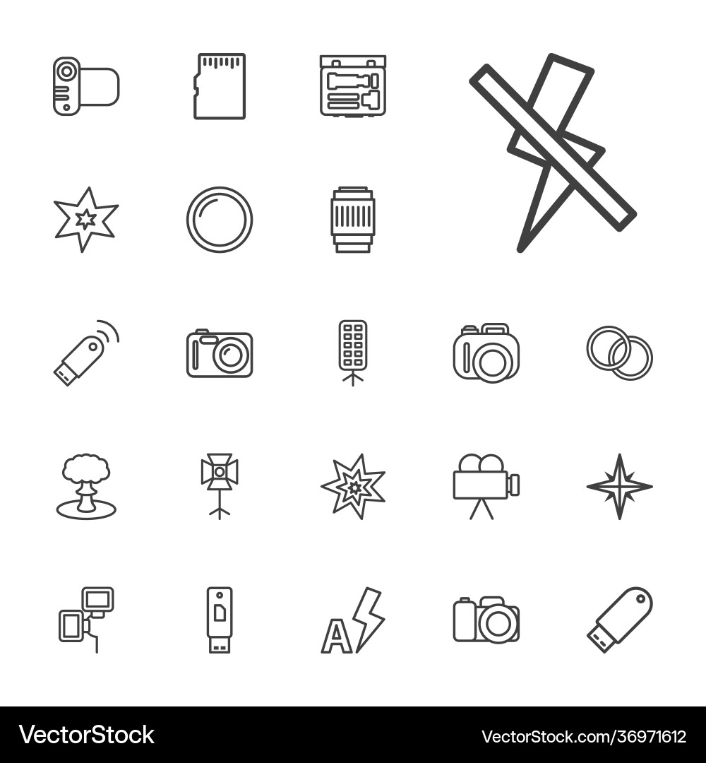 Flash icons Royalty Free Vector Image - VectorStock