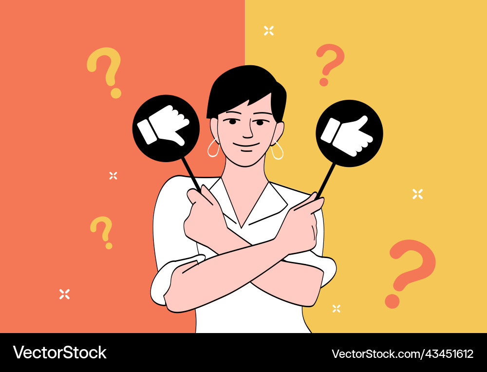 Man makes choice Royalty Free Vector Image - VectorStock