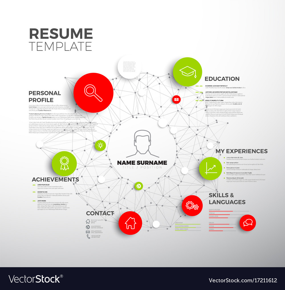original minimalist cv resume template royalty free vector original resume design