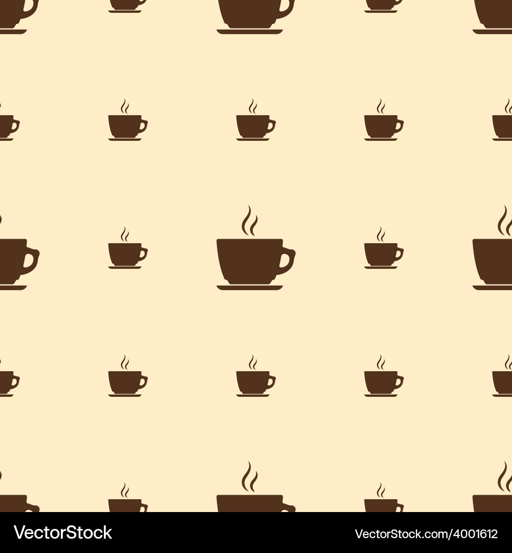 Seamless pattern with coffee cup Royalty Free Vector Image