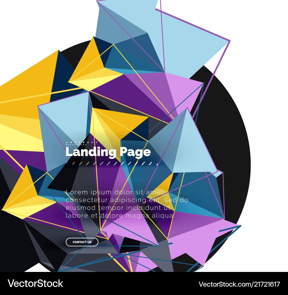 3d triangle abstract background polygonal Vector Image
