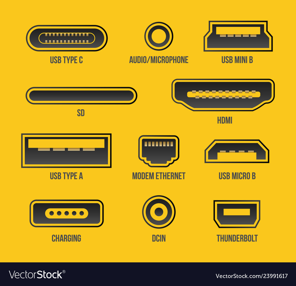 Creative of usb computer Royalty Free Vector Image