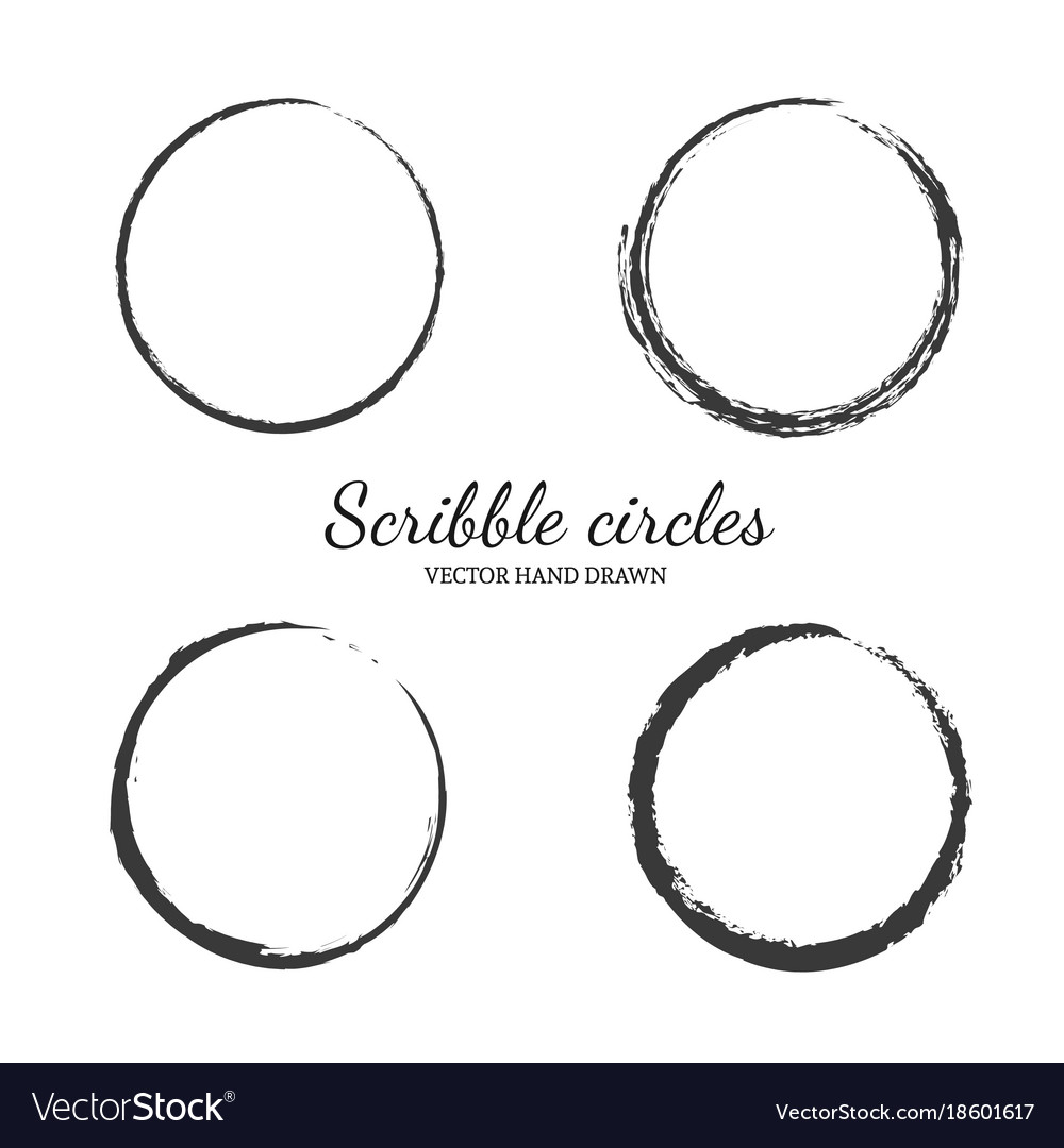 Drawn Circle SVG   Hand Drawn Circles 4 Vector 18601617 