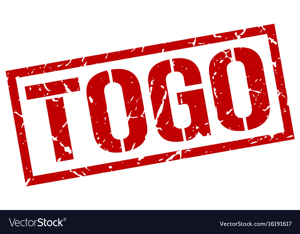 Togo red square stamp Royalty Free Vector Image