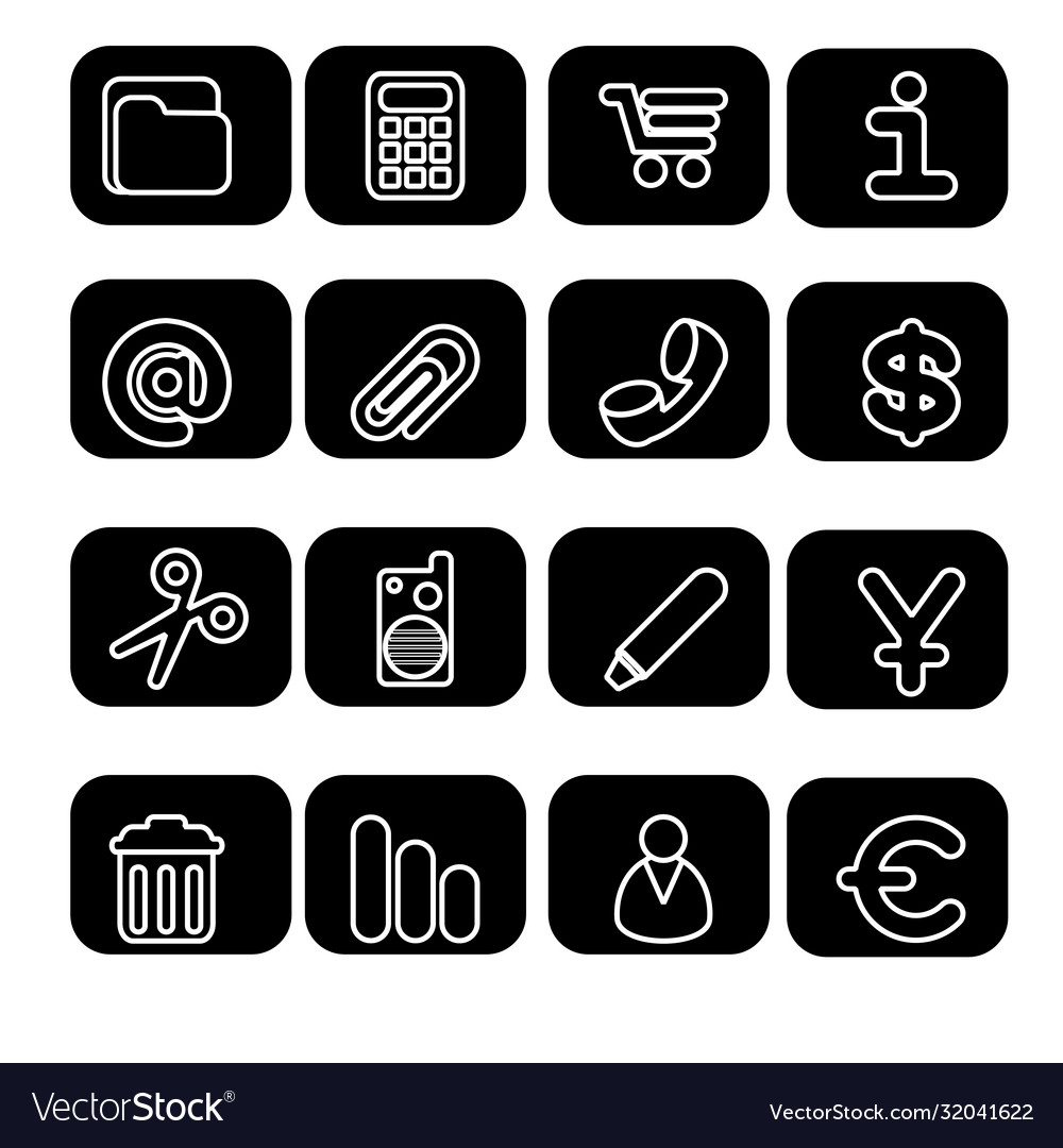 Icons black and white online store icon Royalty Free Vector