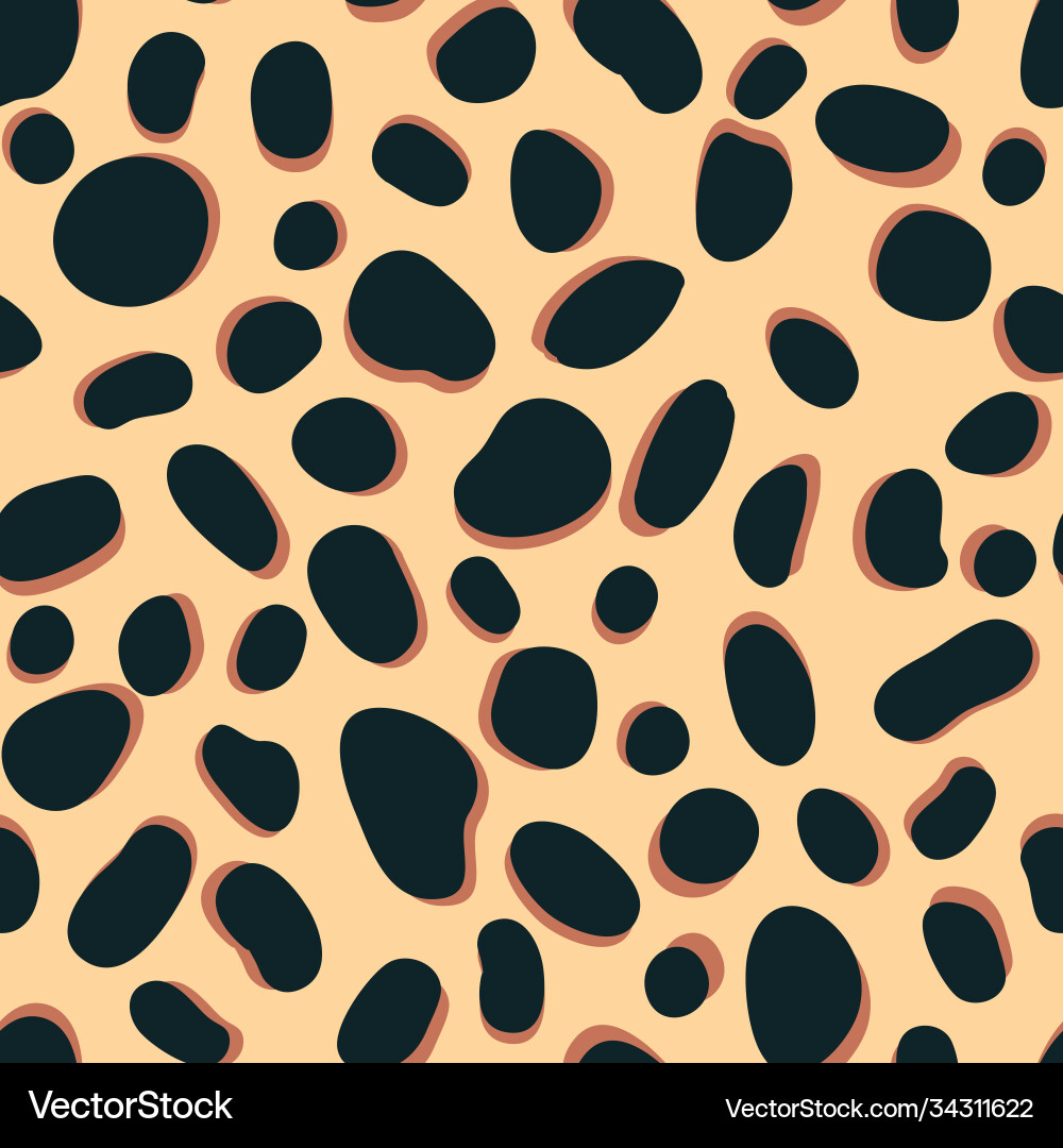 Trendy leopard skin seamless pattern Royalty Free Vector