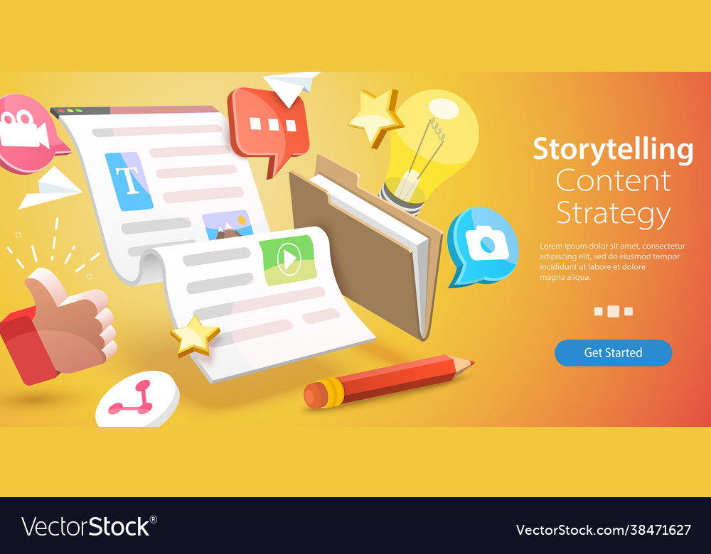 3d conceptual storytelling Royalty Free Vector Image