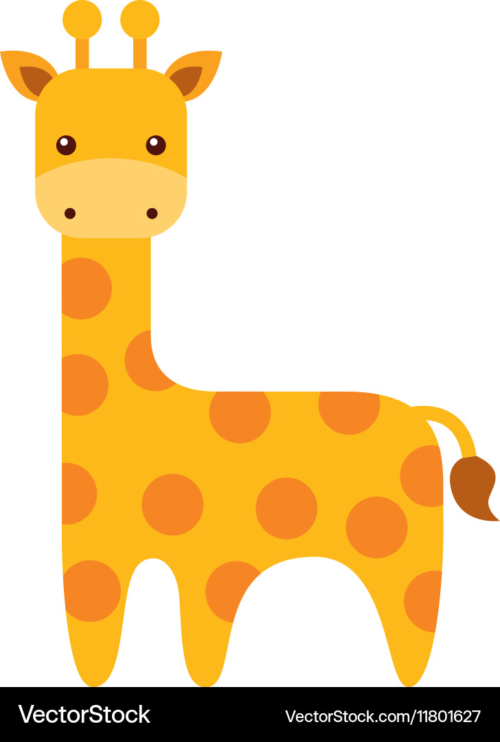 Cute giraffe animal icon Royalty Free Vector Image