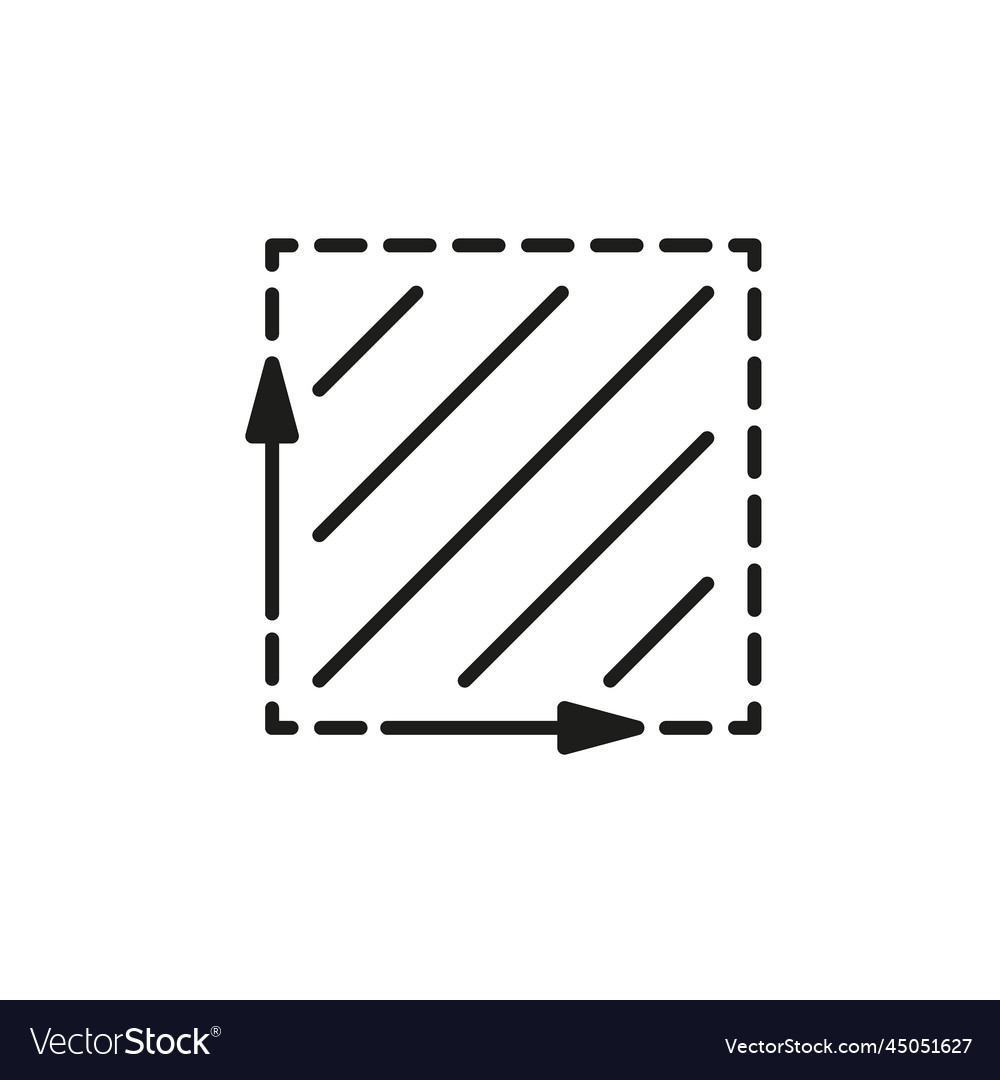 Square meter size surface m2 icon measuring area Vector Image