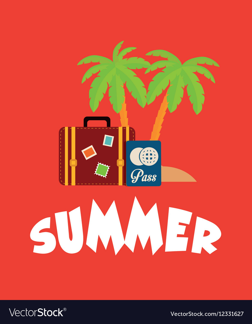 Summer Vacation Travel Royalty Free Vector Image