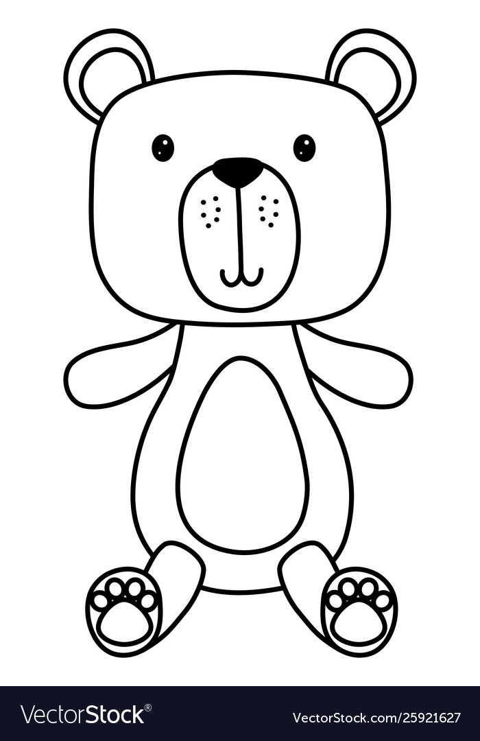 Teddy bear cartoon design Royalty Free Vector Image