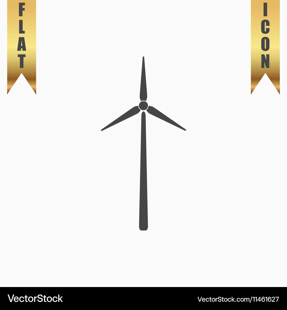Windmill flat icon Royalty Free Vector Image - VectorStock