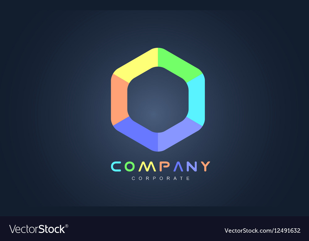 Corporate business hexagon logo icon design Vector Image