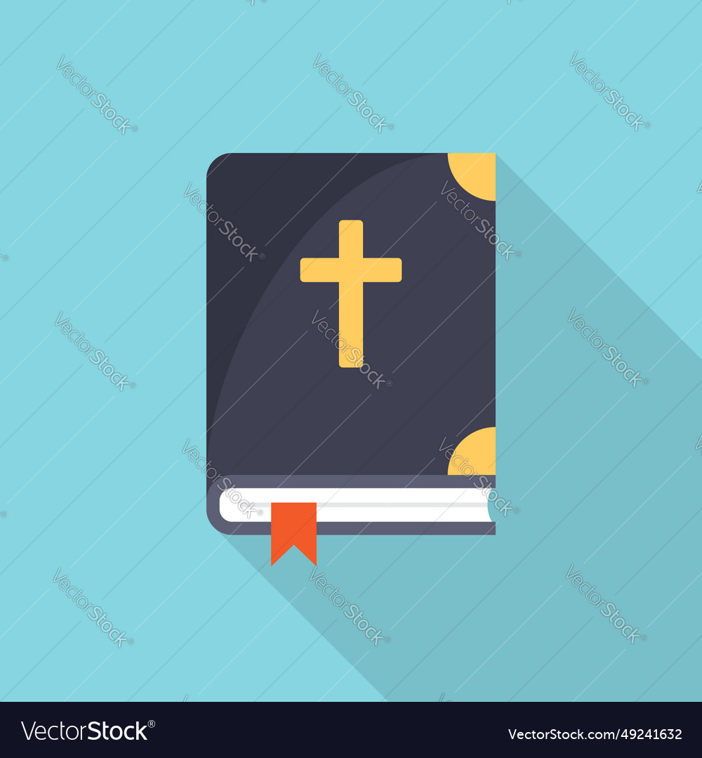 Holy bible icon in flat style christianity book Vector Image