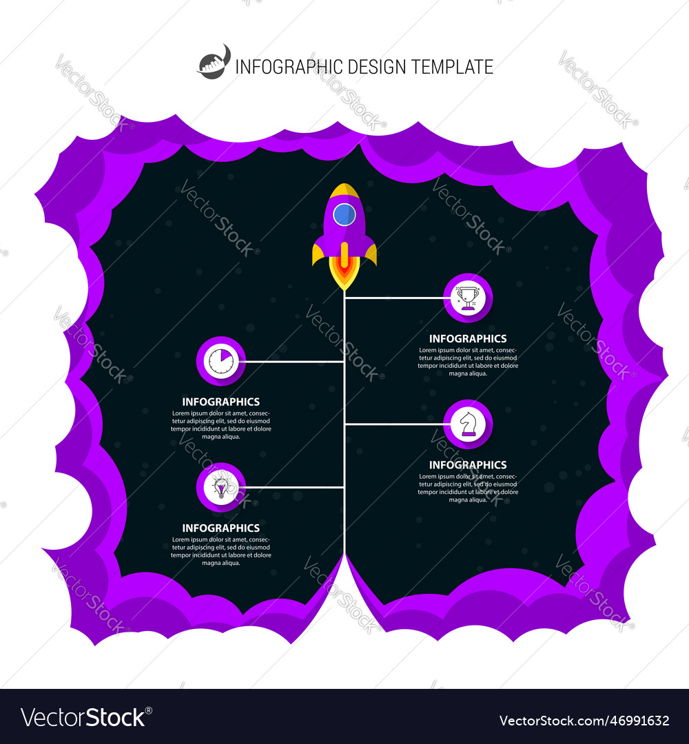 Infographic design template timeline concept Vector Image