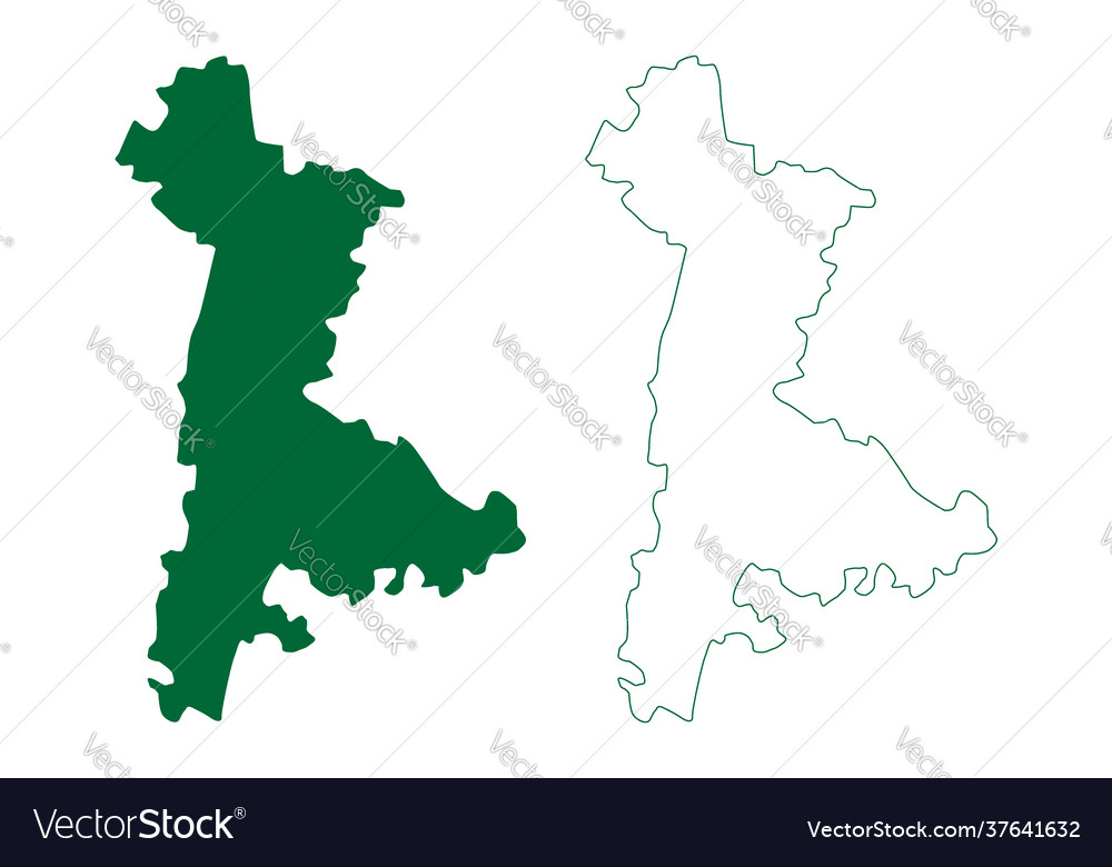 Nuh district haryana state republic india map Vector Image