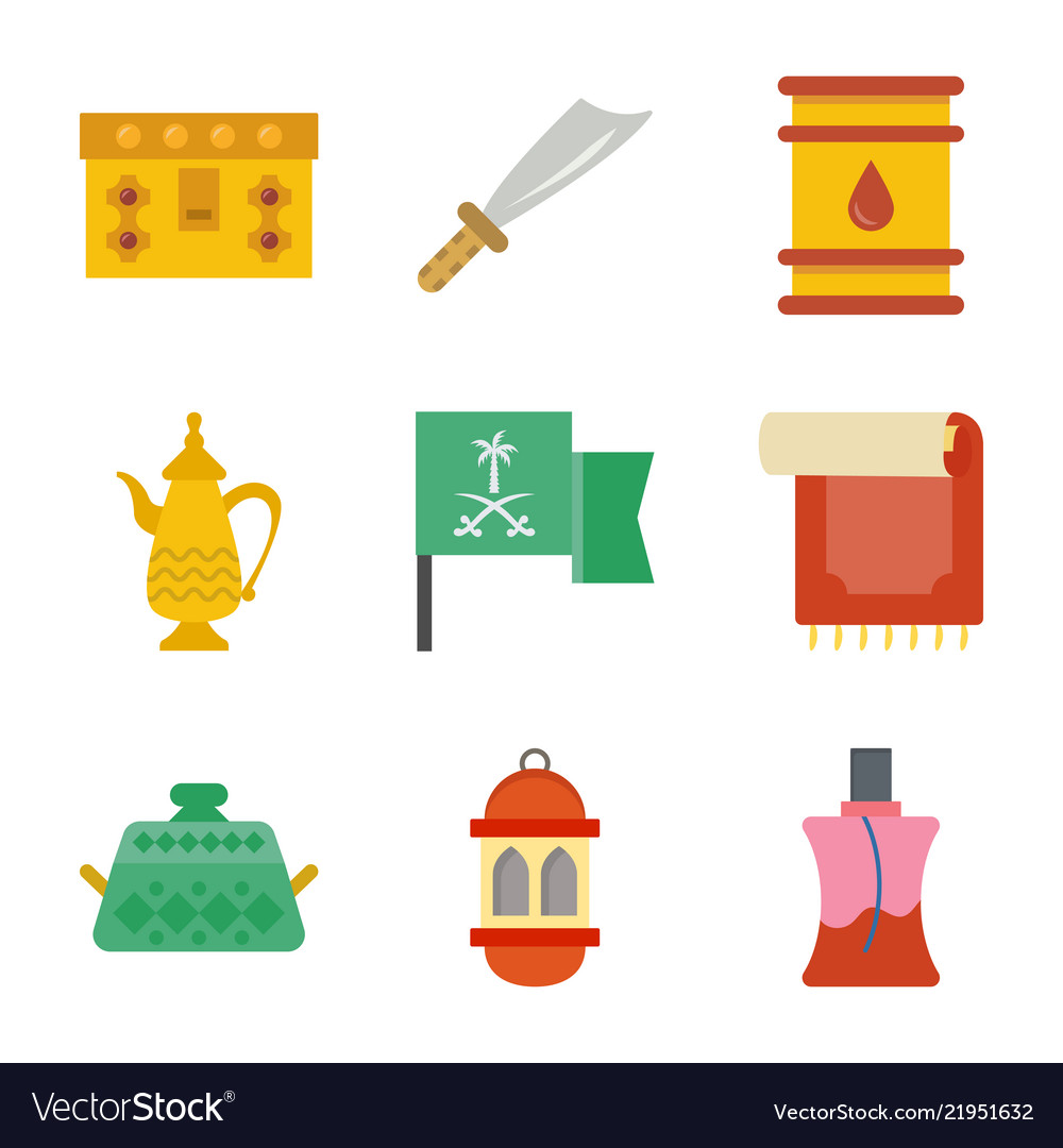 Old traditional heritage icons set Royalty Free Vector Image