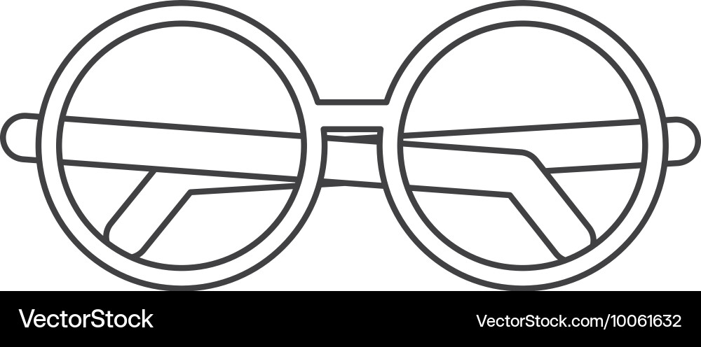 Round frame glasses icon Royalty Free Vector Image