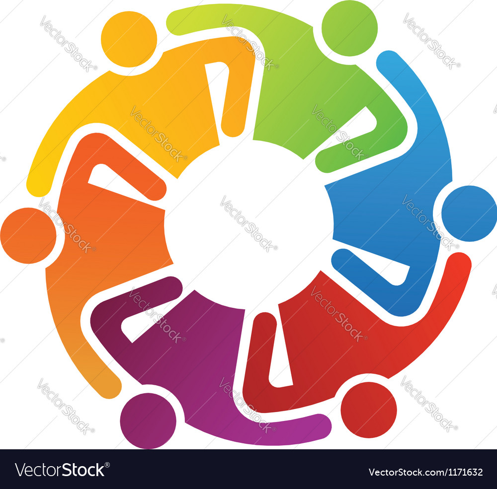 Team hug 6 Royalty Free Vector Image - VectorStock