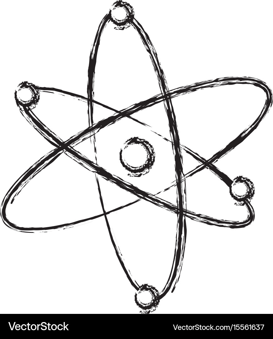 Atom molecule isolated icon Royalty Free Vector Image