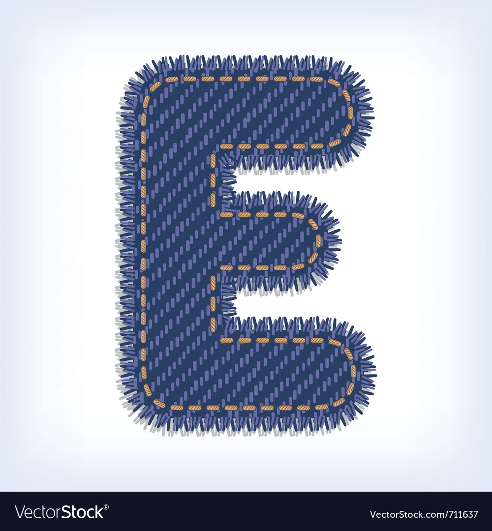 Jeans alphabet Royalty Free Vector Image - VectorStock