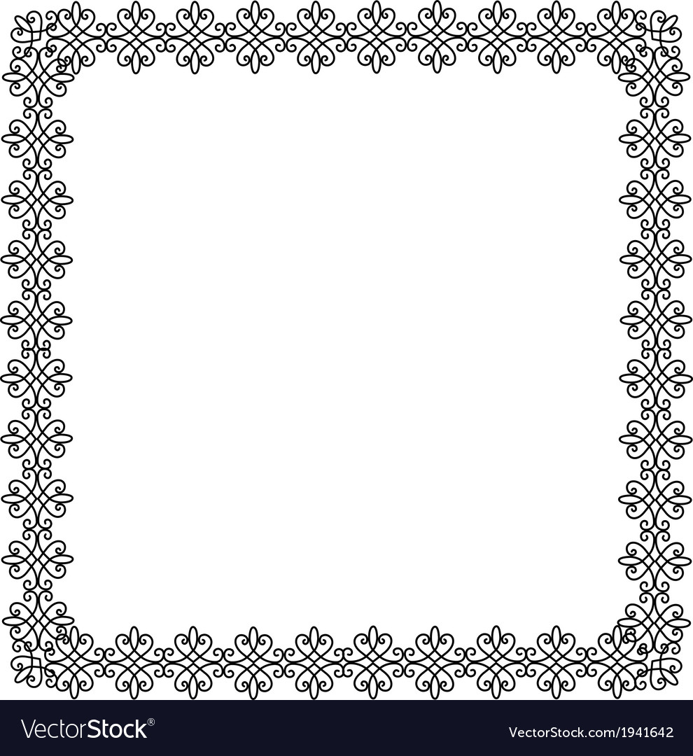 Openwork frame Royalty Free Vector Image - VectorStock