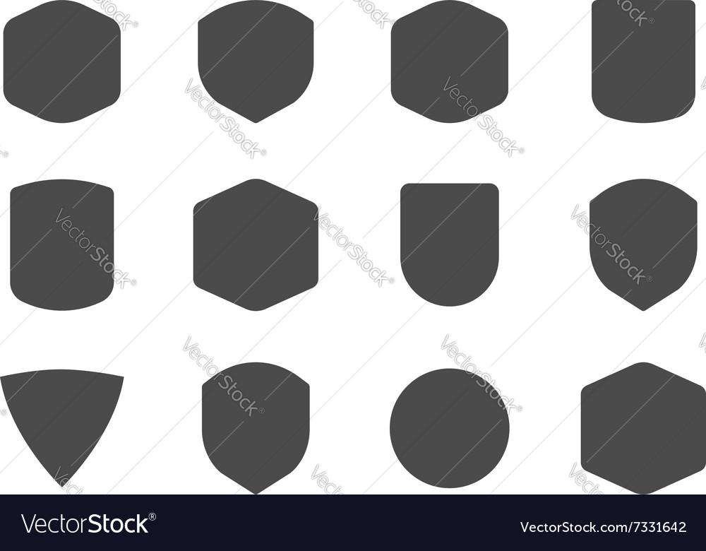 Set of vintage frames shapes and forms for logo Vector Image