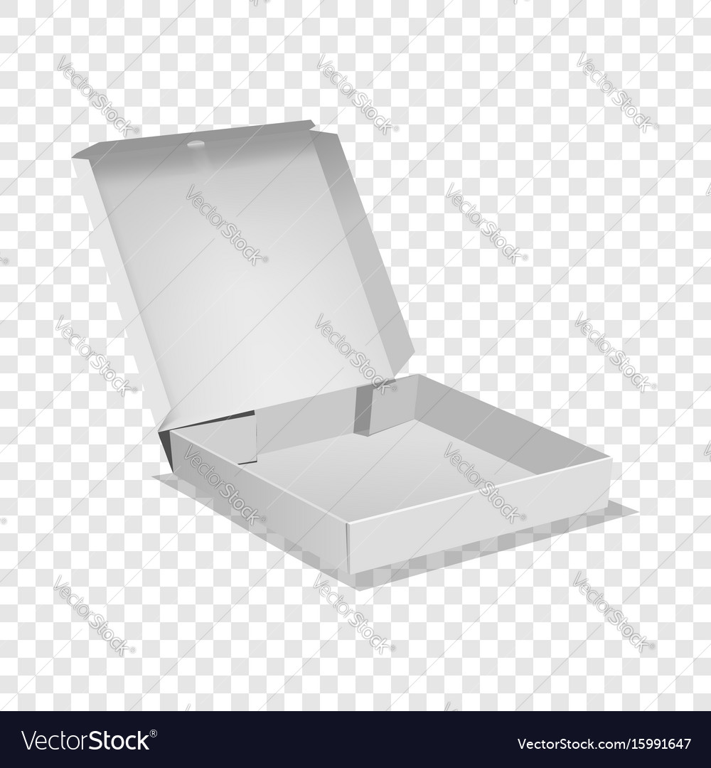 Opened box icon realistic style Royalty Free Vector Image