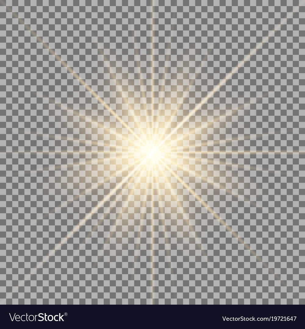 Shining star on transparent background Royalty Free Vector