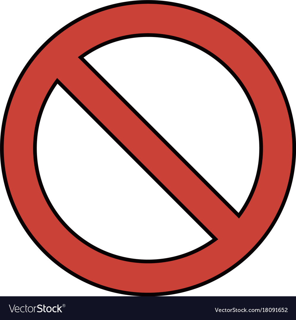 Forbidden symbol icon Royalty Free Vector Image