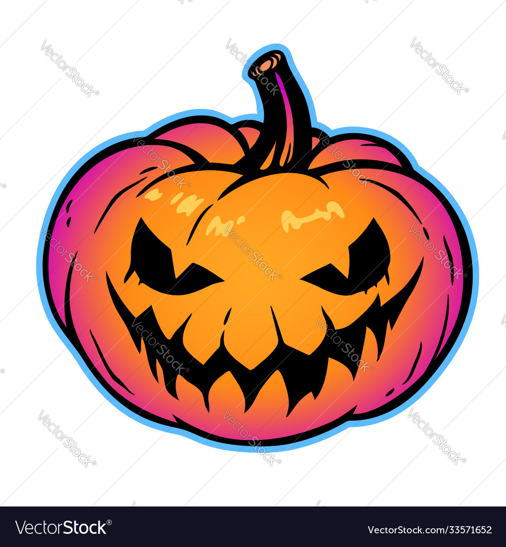 Premium Vector  Halloween scary pumpkin face cut